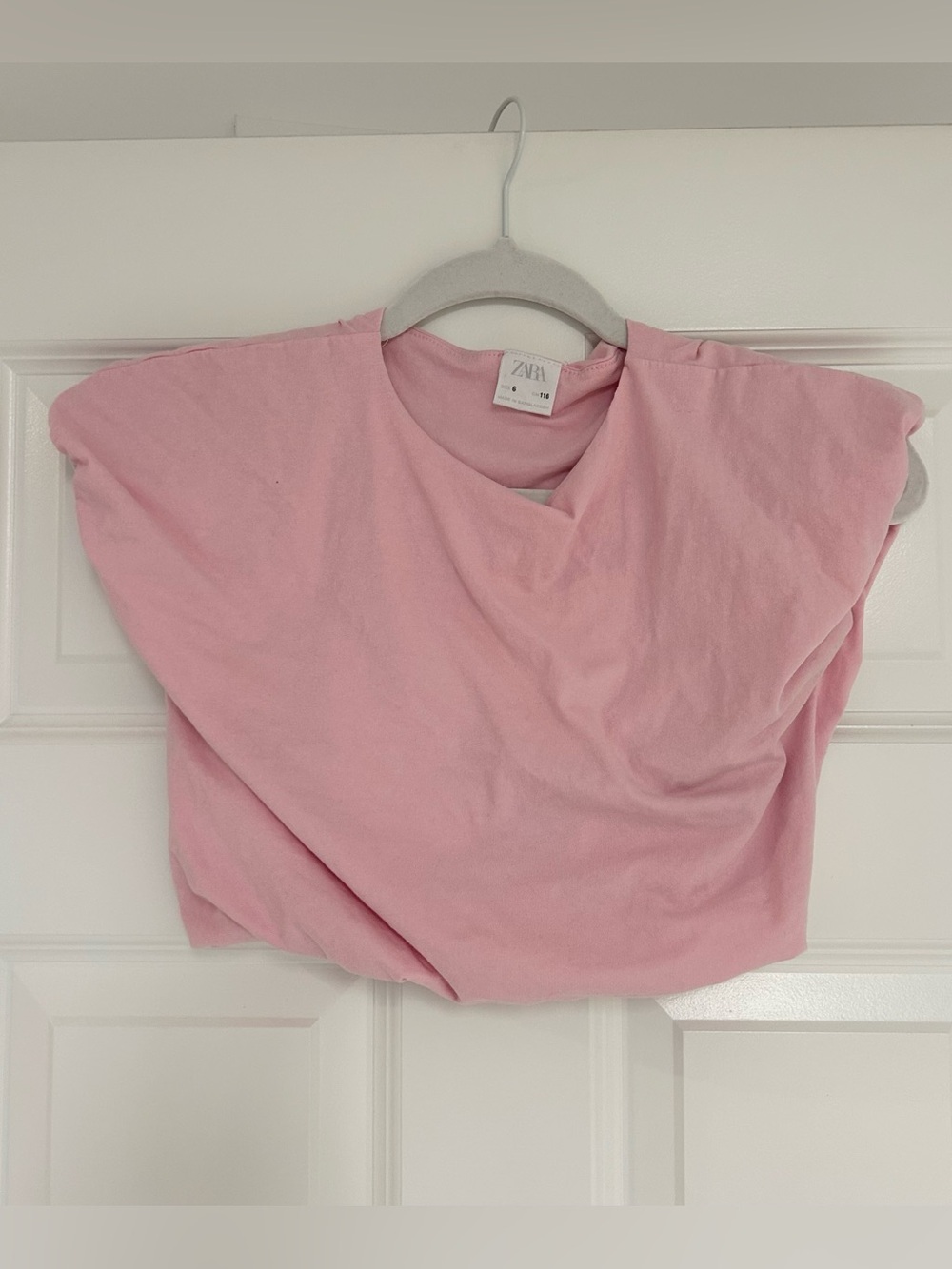 Zara Light Pink Shoulder Tee